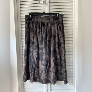 Women’s LOFT A-Line Midi Skirt in Charcoal Camouflage